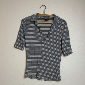 Joe Boxer Men's Black and Gray Striped Shirt